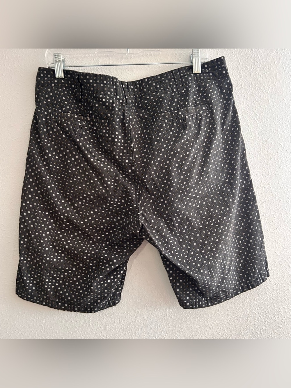MBX Black Micro-Print Flat Front Shorts - Picture 4 of 4